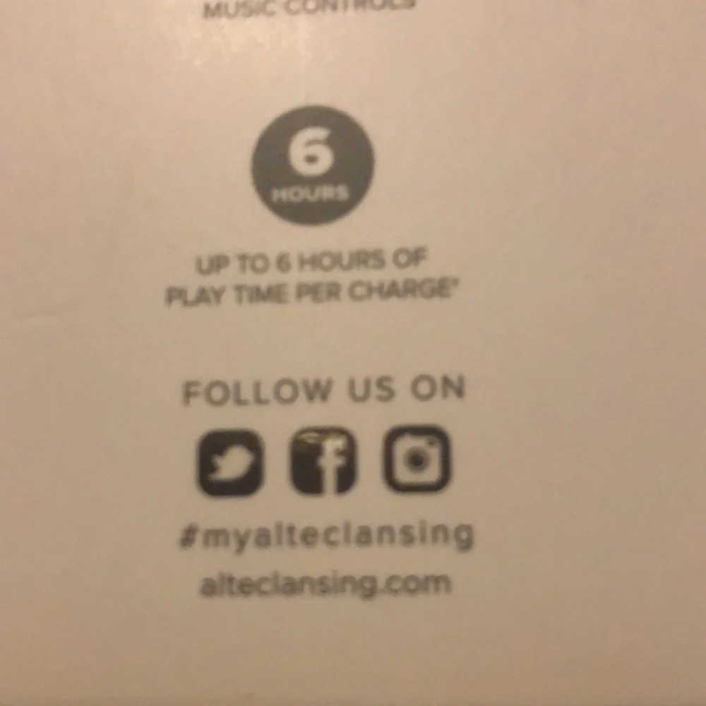 Earphones: NIB Altec Lansing Waterproof Sport Bluetooth In-Ear Earphones